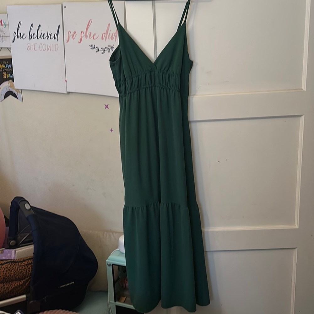 Dark Green maxi dress